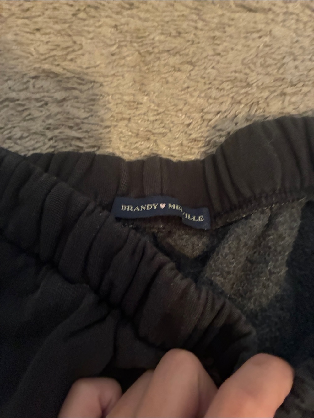 Brandy Melville Black Kids Sweatpants with Elastic Waist